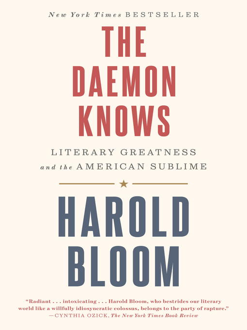 Title details for The Daemon Knows by Harold Bloom - Wait list